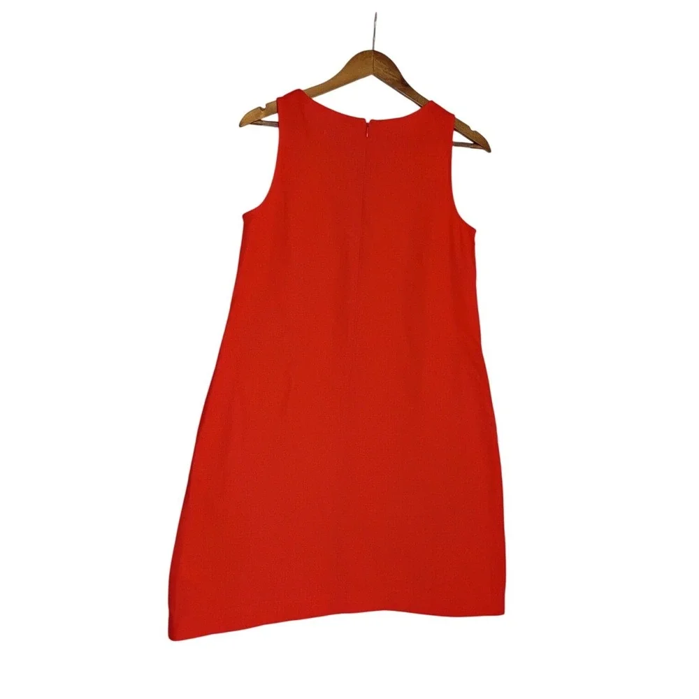 J.CREW Red Linen Blnd Sleeveless Shift Dress Fits S NWOT Minimalist Classic $148